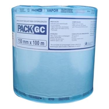 Imagem de Rolo para Bobina Esterilização em Autoclave, 15cm x 100mt, Ideal Para Esterelizar Instrumentos