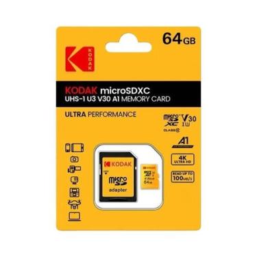 Imagem de Cartão Micro SD Kodak 64GB 32GB 256GB 128GB Classe 10 U3 100MB/s Cartã