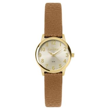 Imagem de Relógio Condor Feminino Ref: Co2035Nox/3X Casual Dourado