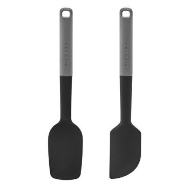 Imagem de Jogo Espátula Pão Duro e Clássica Silicone Cinza KitchenAid