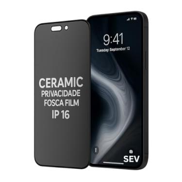 Imagem de Película Cerâmica Fosca Privacidade 9D Cpmpativel Com iPhone 16, Anti Reflexo, Anti Espião, Anti Impacto, Anti Risco, Toque Suave com Kit de Limpeza