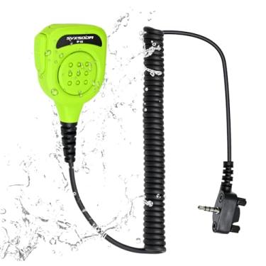 Imagem de Microfone de alto-falante de ombro para rádios Vertex VX/EVX Series - Design PTT durável, áudio transparente, compatível com VX-261 EVX-261 EVX-531 EVX-534 (verde)