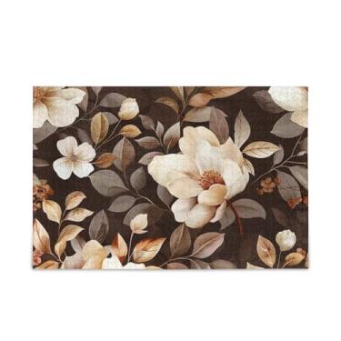 Imagem de WELLDAY Quebra-cabeça aquarela flores 1000 peças grande jogo de arte para adultos adolescentes