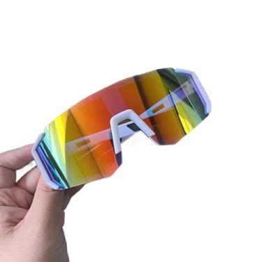 Imagem de Óculos De Sol Esportivos À Prova De Vento Para Ciclismo, Esqui, Direção(Branco e laranja)