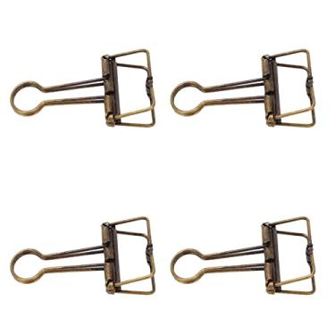 Imagem de Cryfokt Clipes de Pasta de Papel Oco Com Força de Fixação Forte de Metal 32 Mm para Escritório, Escola, Casa, 50 Peças de Clipes Pequenos para Documentos de Armazenamento, Certificados, Presente