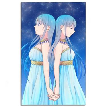 Imagem de Anime Twins Wall Art Original Canvas Prints Personagens Poster For Home Conjunto de 1 Decorações Noframed 33.0 cmx20.3 cm