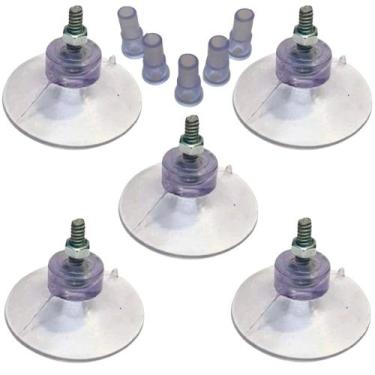 Imagem de Kit 5 Ventosas de 40mm (4 cm) PVC C/Parafuso,Porca E Selante - H Plást