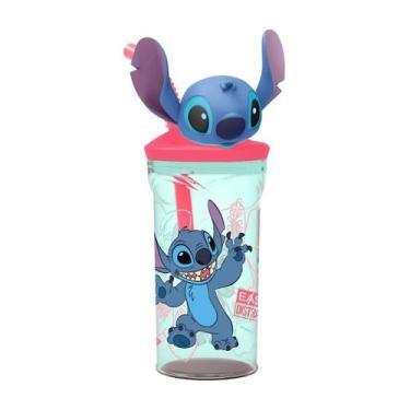 Imagem de Copo Com Canudo Acrílico Tampa Stitch Disney 3D Látex 360ml - Tuut - Y