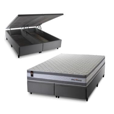 Imagem de Cama Box Baú Alpine C/ Molas Ensacadas 193x203 King House