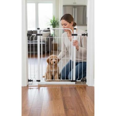 Imagem de Portão Segurança Pet Criança Branco 79-84cm C/ Extensor - Congratulati