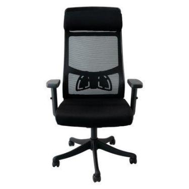 Imagem de Cadeira Presidente Ultra Comfy E-9024 Syncron Espuma Preto - B.Hoff Mo