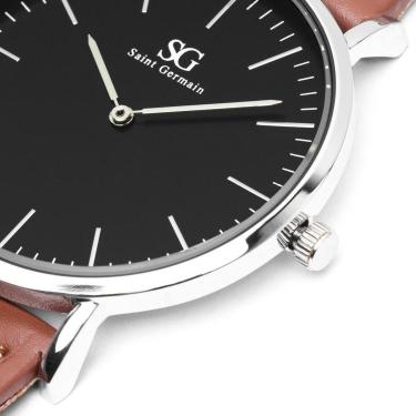 Imagem de Relógio Saint Germain Brand Bronx Black Silver 40Mm Masculino-Masculino