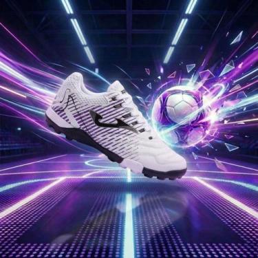 Imagem de Chuteira Society Joma Maxima Fut7 Original -, Branco, Roxo, 43 BR