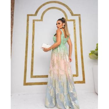 Imagem de Vestido indiano Feminino - Dluxo, Verde agua, 44
