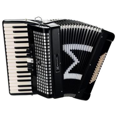 Imagem de Acordeon Michael ACM6005 SPB Acústico 60 Baixos Preto Sólido