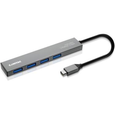 Imagem de HUB Comtac USB-C 3.2 Gen 1, para 4x USB-A 3.2 Gen 1, Alumínio - 201294