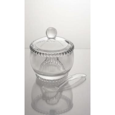 Imagem de Açucareiro Cristal Com Colher 10x8x7cm - Congratulations Store