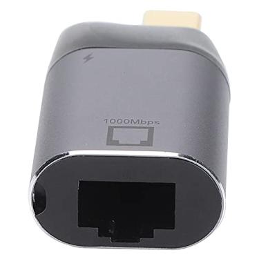 Imagem de Adaptador USB C para Ethernet, capa de liga de alumínio, adaptador portátil tipo C com porta de carregamento PD3.0 para PC