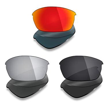 Imagem de 3 pares de lentes polarizadas de substituição Mryok para óculos de sol Oakley Flak Jacket – Opções