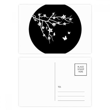 Imagem de Conjunto de cartões postais Ramch Sakura Japan Butterfly Japan Japan Cartão de agradecimento