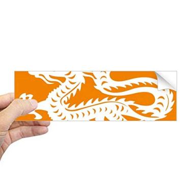 Imagem de DIYthinker Ano do dragão animal chinês zodíaco adesivo retangular para-choque notebook janela decalque