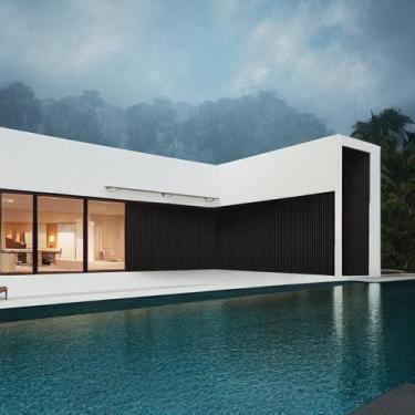 Imagem de Painel Ripado em Alumínio Parete Preto Corten Barra de 30 Mm X 150 Mm 