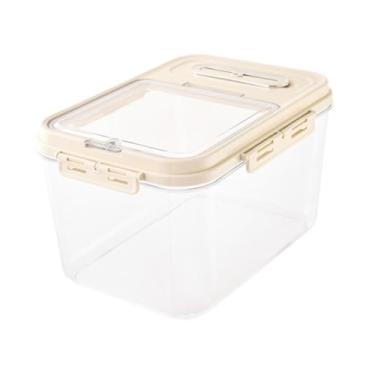 Imagem de IEUDNS Caixa de armazenamento de alimentos de arroz de cereal Caixa de armazenamento de alimentos de animais de estimação LAN CAN Organizador de cozinha, 10kg