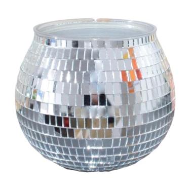 Imagem de Ioensy Vaso de bola de discoteca, arranjo de flores, armazenamento de pincéis de maquiagem, vaso de flores, recipiente floral para cafeteria, decoração de