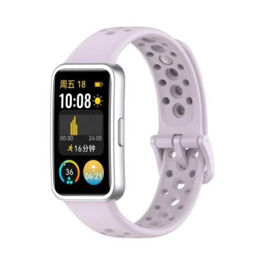 Imagem de Pulseira De Silicone Respirável Para Huawei Band 10 9 8 Acessórios De 