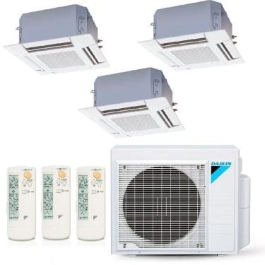 Imagem de Ar-Condicionado Multi Split Inverter Daikin 23.000 BTUs (2x Evap K7 4 Vias 9.000 + 1x Evap K7 4 Vias 18.000) Quente/Frio 220V
