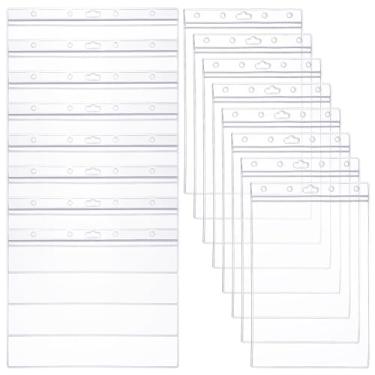 Imagem de Pacote com 16 capas de plástico PVC horizontais e verticais A4, protetores de documentos à prova d'água e resseláveis para fotos, placas de parede e papéis importantes