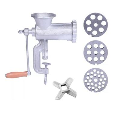 Imagem de Moedor Carne Manual Boca 10 Kala Ferro Fundido 3 Discos