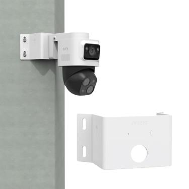 Imagem de OkeMeeo Suporte de parede de canto compatível com eufy 4K NVR S4 Max, liga de alumínio impermeável, branco