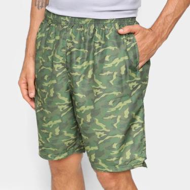 Imagem de Bermuda Gonew 7" Camuflado Masculina, Verde, P
