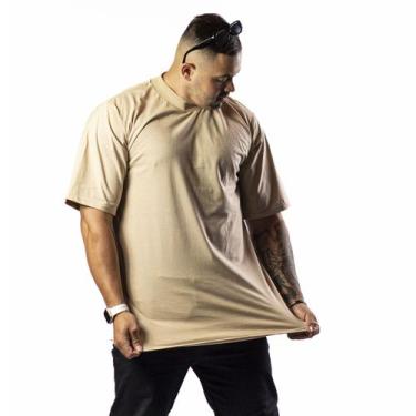 Imagem de Camiseta Oversized Masculina Camiseta Algodão Fio 30.1 Lisa - RM Fabri