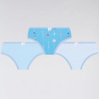 Imagem de Calcinha Lobinha Infantil Estampada 18100-089 C/3, Sortido0947, G