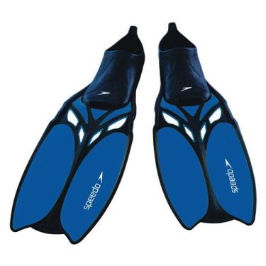 Imagem de Nadadeira Pé de Pato Speedo Laguna Fin para Mergulho Livre Azul, 35/37