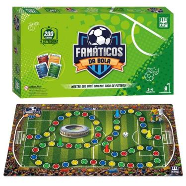 Imagem de Jogo Fanáticos Da Bola Futebol Quiz De Mesa Esportivo 200 Cartas - Nig