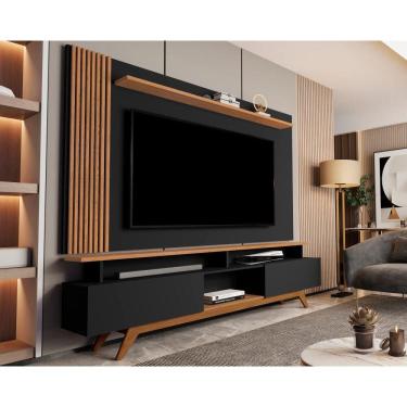 Imagem de Rack com Painel Ripado para TV até 70 Polegadas 2 Gavetas Grécia 180cm