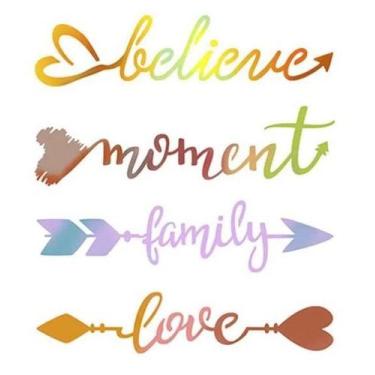 Imagem de Stencil Pintura Flechas Escritas Ii Stxx-020 20x20cm Litoarte