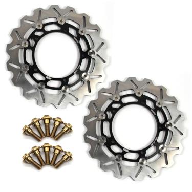 Imagem de Discos de freio dianteiros flutuantes com parafusos de montagem para Yamaha YZF R6 2003-2004, MT03 06-11, YZF R7 2022, FZ-09 14-17, MT09 14-15 ABS 14-20, MT-09 2021, XSR900 ABS 16-21 , XV1700 PC 08-14