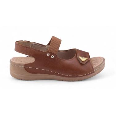 Imagem de Sandália Feminina Pegada Casual 233810 Anabela Couro