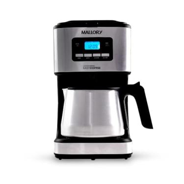 Imagem de Cafeteira Mallory Easy Coffee – Programável, Jarra Inox, 32 Xícaras, Filtro Reutilizável - 127V