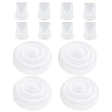 Imagem de 12 Peças de Substituição para Bomba Extração Leite Mom Cozy M5, 8 Válvulas Bico Pato e 4 Diafragmas de Silicone Compatíveis com Momcozy M5