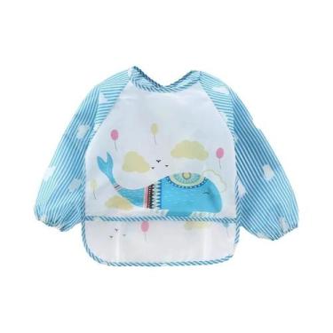 Imagem de Babadores Impermeáveis De Manga Longa Para Bebês, Avental Infantil Em 