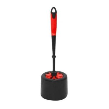 Imagem de Escova Sanitária com Suporte para Banheiro Branco e Cinza Design Moder