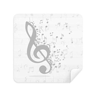 Imagem de Limpador de tela Treble Clef Flappg Music Note Pano de limpeza de tela de camurça 2 peças