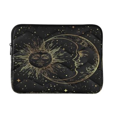 Imagem de Capa de bolso para notebook para laptop MacBook Pro 13-14 polegadas manga sol dourado lua estrelas boho para mulher homem