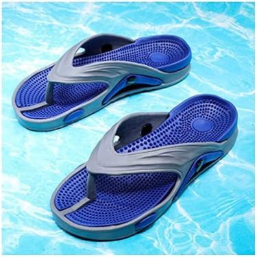 Imagem de Chinelos de massagem massageadores de pés masculinos chinelos de massagem de acupressão sandálias, chinelos de casa para homens interiores ao ar livre chinelos domésticos respiráveis ​​spa p