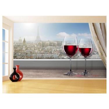 Imagem de Papel De Parede Cidade Paris Torre Eiffel Sol 3,5M Ncd293 - Você Decor